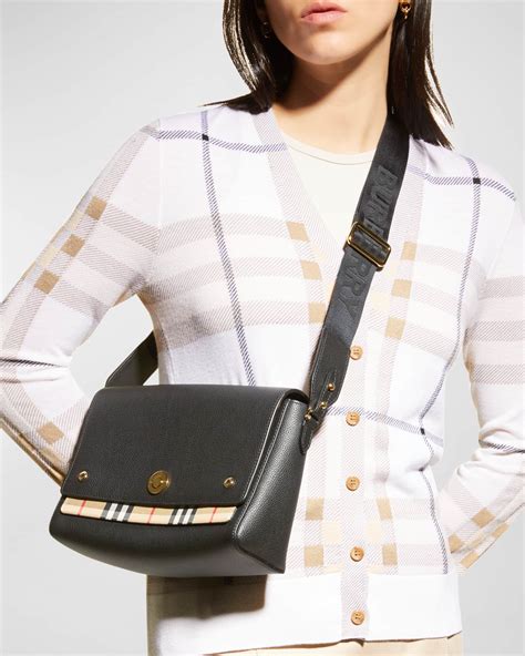 vintage check note crossbody